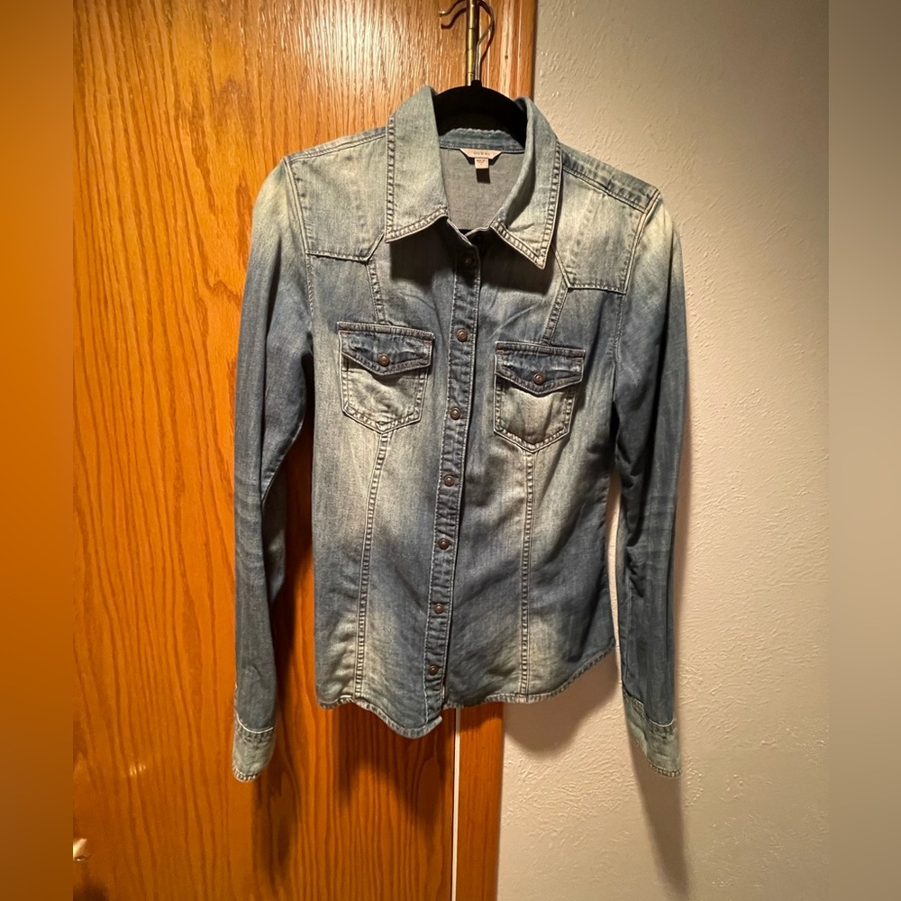 Guess Dark Blue Denim Shirt